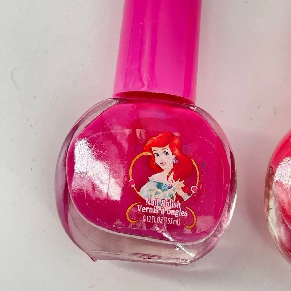 Disney Princess Spa Pedicure Set Ariel Cinderella Frozen Flip Flops Size 7 NWT